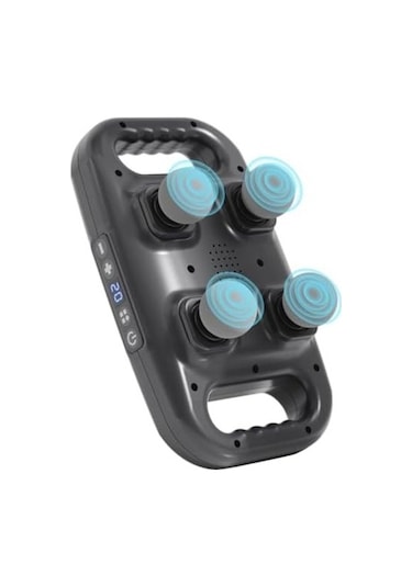 4 Başlıklı Masaj Tabancası - Ergonomik Derin Doku Sırt Ve Boyun Masaj Aleti Ağrı Ve Sızı Giderici Çok Renkli