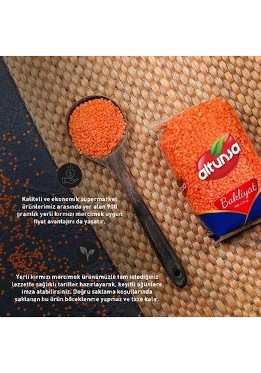 Altunsa Yerli Kırmızı Mercimek 2 x 900 G