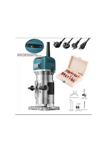 Moonshop 3800 Watt Profesyonel Formika Traşlama Freze Makinası.