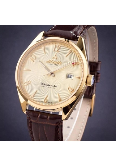 Atlantıc 51651.45.35g Erkek Kol Saati Altın