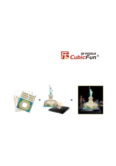 Cubic Fun 3d 37 Parça Puzzle Özgürlük Anıtı - Abd (led işıklı)
