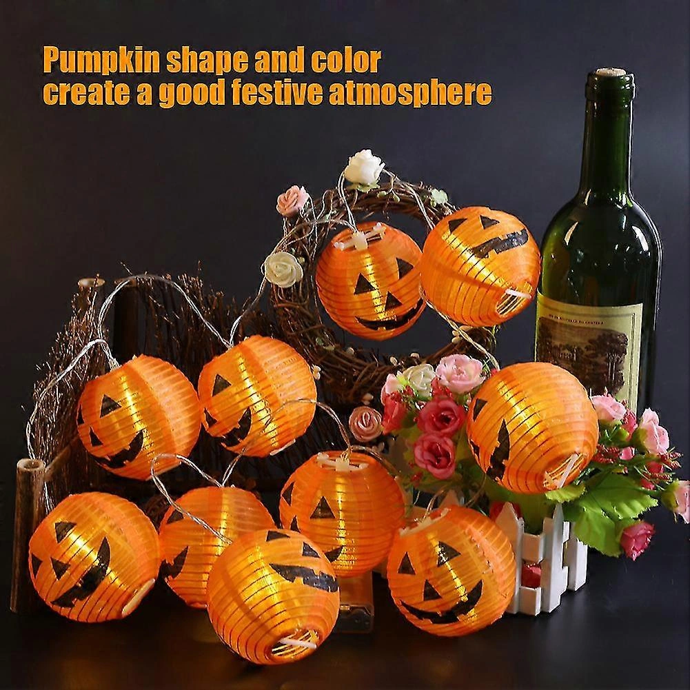 Cadılar Bayramı Parti Süslemeleri İçin Peri Işık Dizili 10 Led Jack-o-lantern Diğer