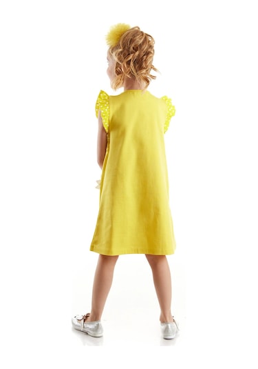Denokids Mshb&G Sarı Papatya Kız Çocuk Elbise Sarı