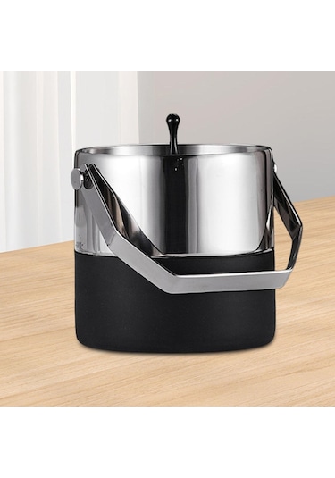 Suntek Ev Bar Soğutma Şampanyası Için Kapaklı 13,8cmx13,5cm Gümüş