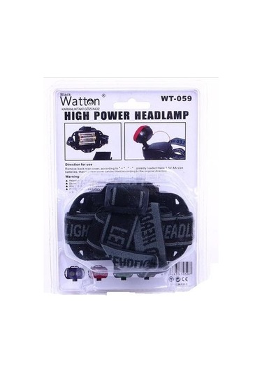 Watton Wt-059 Kafa Feneri Pilli Mavi - Siyah