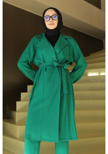 Ay Parça Detaylı Takım Yeşil Yeşil