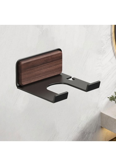 Dolıty Saç Kurutma Makinesi Tutucu Otel Duvar Ev Duvara Siyah