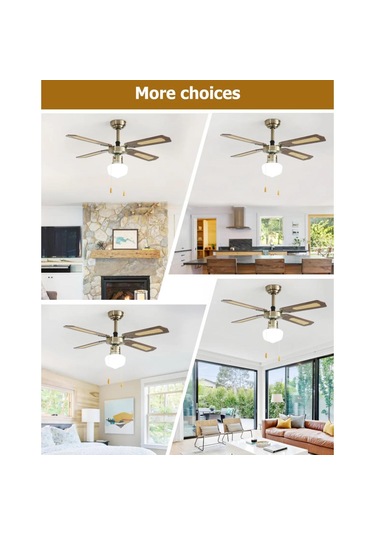 Dlc Poyraz Bakır Motor Lambalı 4 Kanatlı 107cm Tavan Vantilatörü