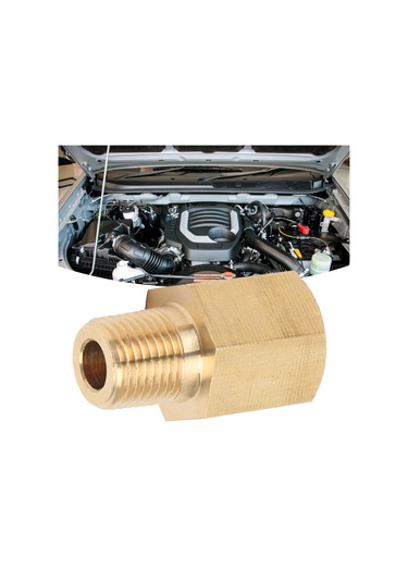 Dianziye Bakır Motor Yağ Basıncı Adaptörü - 1/8 Npt'den 1/8 Bspt'ye Dönüştürücü, Cnc İşlenmiş, Evrensel Uyumlu Sensor Bağlantı Parçası