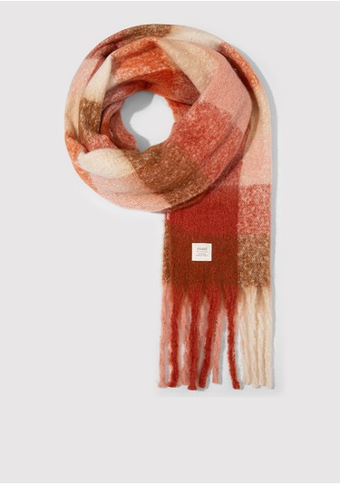 Mavi - Kırmızı Atkı 1913596-35115 Kırmızı