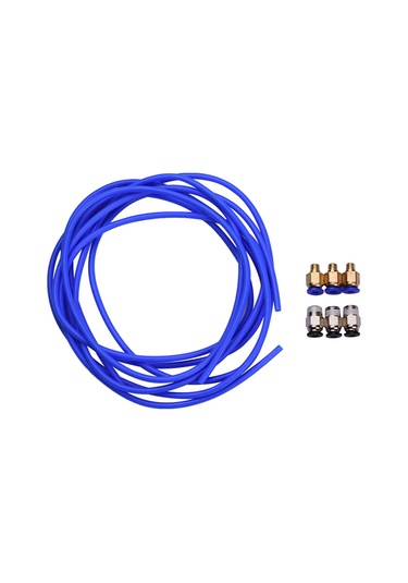 3 Adet Mavi Ptfe Tüp Hortum Boru 1 Metre İle 3 Adet