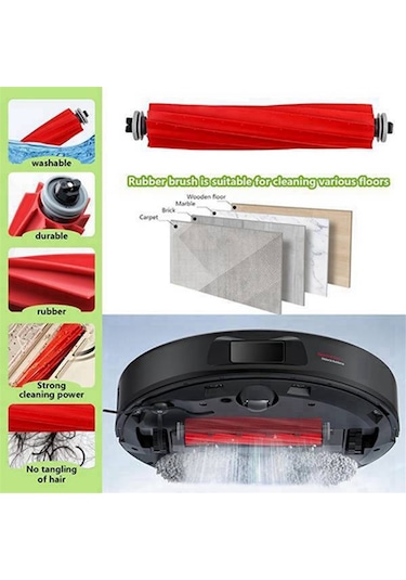 Roborock Q Revo Maxv/q Revo S/q Revo Pro Yedek Parçaları İçin 1 Set Ana Yan Fırça Toz Torbası Hepa Filtre Paspas Bezleri
