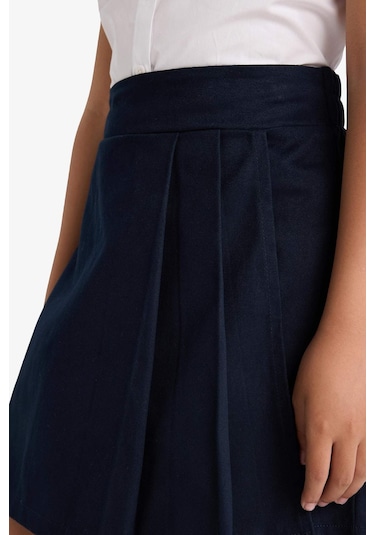 Defacto Kız Çocuk Okula Dönüş Gabardin Etek F1418a825aunv253 Lacivert