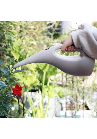 Geeroyoo Uzun Uçlu Pratik Bahçe Sulama Kabı, 1.5l Gri, İç Mekan Bitkileri İçin Ergonomik Tasarım