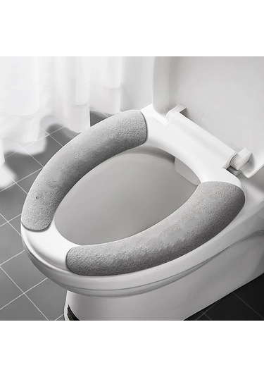 Maxaccess Yıkanabilir Tuvalet Klozet Kapağı Kışlık Sıcak Minderi Rahat Büyük Boy Mavi Mavi