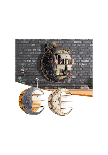 Mor Yeni Vitrin, Duvara Monte, Çok Renkli Depolama Rafı, Yatak Odası Depolama Rafı, Ahşap Ev Eşyaları