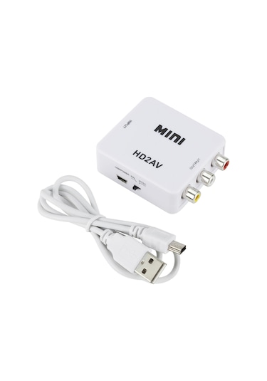 Yaleker Beyaz Hd'den Av'ye Sinyal Dönüştürücü - Hd Giriş, Av Çıkış, Ses-video Dönüşümü, Kaliteli Video'dan Cvbs'ye