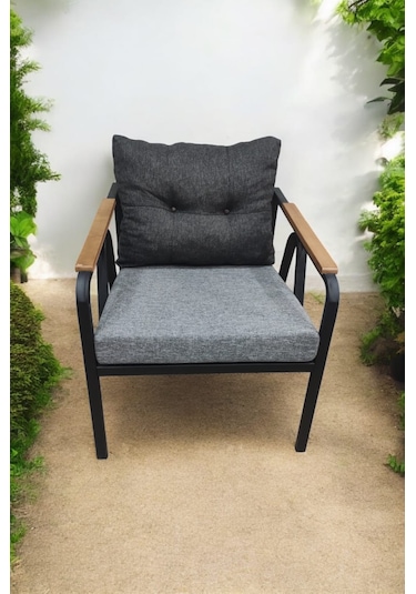 Pimango Pi Angel Demonte Metal Tekli Bahçe Mobilyası Antrasit - Gri 60 x 60 Antrasit  - Gri
