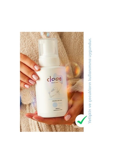 Clooe Organik El Temizleme Köpüğü Yaban Mersini Aloe Vera Meyan Kökü İçerikli 300 ML
