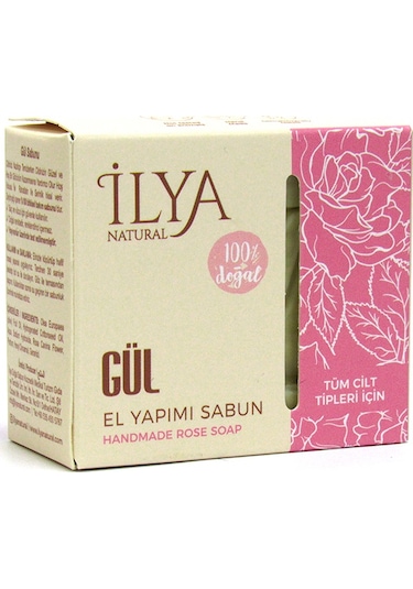 İlya Natural Gül Özlü Hatay'ın %100 Doğal El Yapımı Banyo Sabunu 100 G