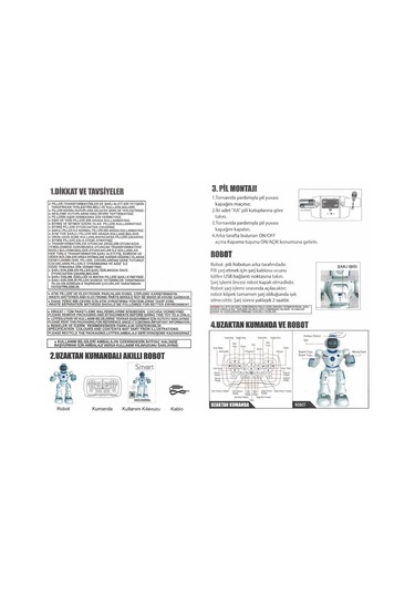 Gaw--1088 Kumandalı İnteraktif Şarjlı Eğitici Eğlendirici Akıllı Büyük Robot