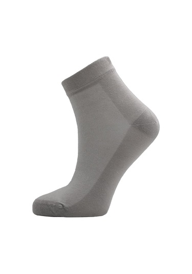 Bambu Kadın Yarım Konç Renkli Dikişsiz Düz Çorap 6'lı Paket Çok Renkli