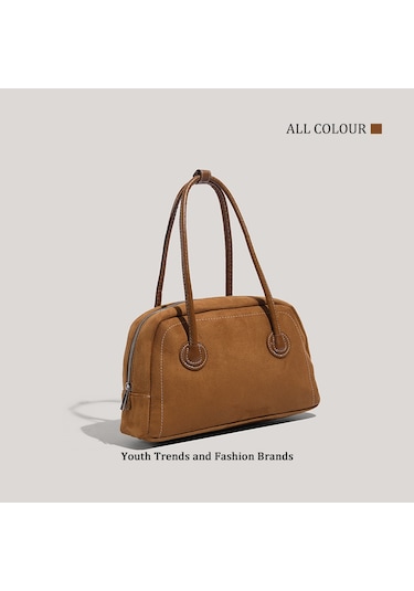 Charhp&kejnt Retro Bowling Çantası Sonbahar Ve Kış Süet El Tipi Boston Çantası Her Türlü Maça Uygun Seyahat Çantası Diğer Çok Renkli