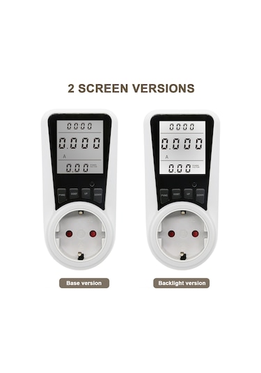 Yuntech01 Beyaz Avrupa Standartlı Akıllı Prizi - Enerji Tüketim Ve Maliyet Ölçer, Büyük Ekranlı, Ac230v-250v 250V 16A