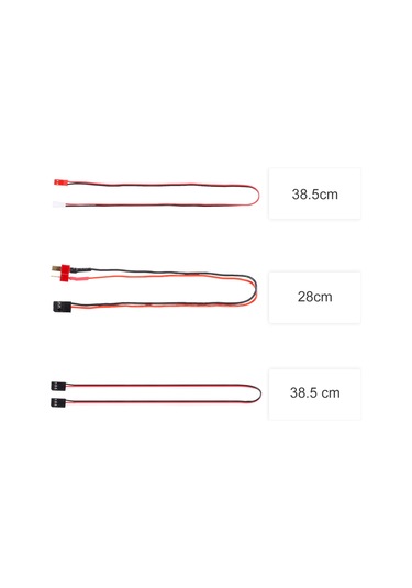 Dianziye Rc Tırmanma Araçları İçin 3'lü Bağlantı Kablosu Seti - Alıcı Uzantı, Jst Ph2.0mm 2p Ve T Tipi Adaptörler