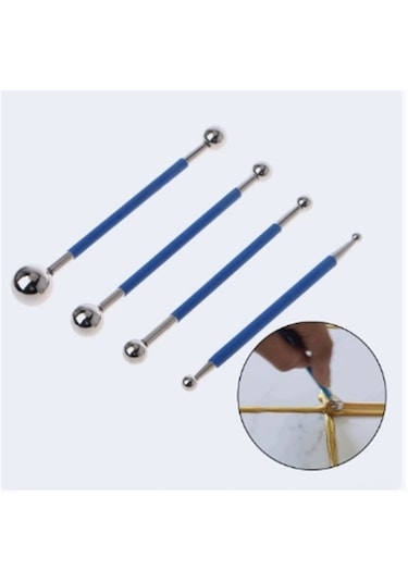 Yunboo Metal Grout Press Tool Set - 4 Parça Seramik Tuğla Ocağı Dolgu Aleti - Profesyonel Tiling Bakımı Gereci Mavi