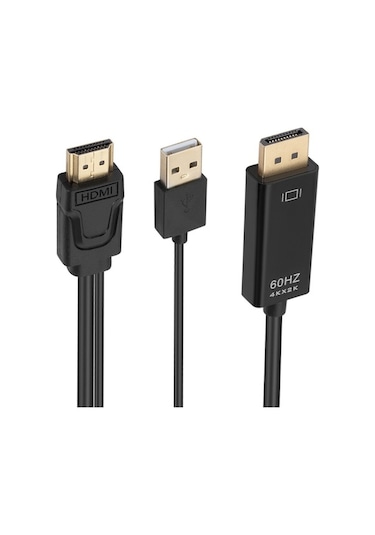 Novahub Hdmı - Usbpratik Güç Kaynağı İle Adaptör Kablosu, 1.8m Siyah