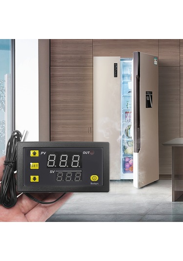 Dianziye Dc12v Mini Sıcaklık Kontrolcü Modülü -55 C/+120 C Aralığı 0.1 C Doğrulukta Led Gösterge, Isıtma/soğutma Kontrolü