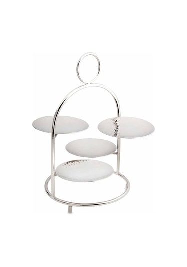 Jumbo Alula Standlı Kek Servislik 30x27,5x32,5 Cm Çelik