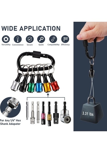 Yulong Reedark "6 Parçalı Alüminyum Anahtarlık Matkap Uç Tutucu