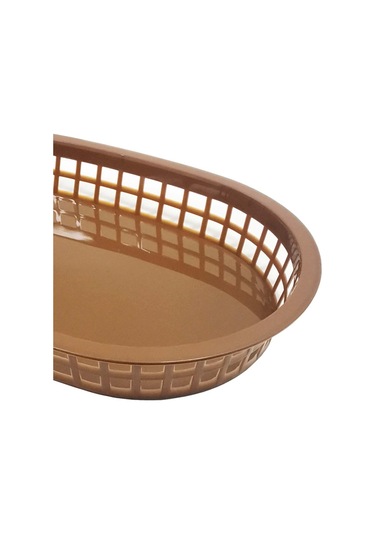 Suntek Restoran Oval Fast Food Sepeti Kahverengi 12 Adet