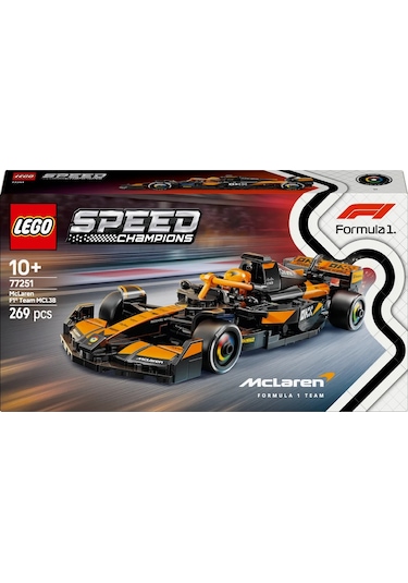 LEGO® Speed Champions McLaren F1® Team MCL38 Yarış Arabası 77251 - 10 Yaş ve Üzeri Çocuklar için Yaratıcı Oyuncak Yapım Seti (269 Parça)
