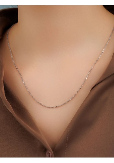 Veronika Gümüş 925 Boyun Zincirli Denizci Zinciri 432471169 Gri