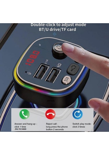 Zhltech Rgb Renkli Fm Mp3 Çalar C20