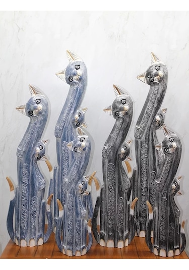 Ahşap 3'lü Kedi Seti 1 Metre. Trendy:3