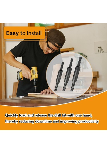 1/4 İnç Altıgen Şaftlı Matkap İçin Kendiliğinden Merkezleme Matkap Ucu Seti