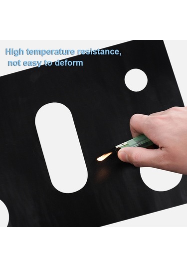 Sones Gazlı Ocak 5 Delikli Yağ Geçirmez Ped Teflon Koruyucu Kapak Kir Önleyici Ped, Boyut: 0.3mm