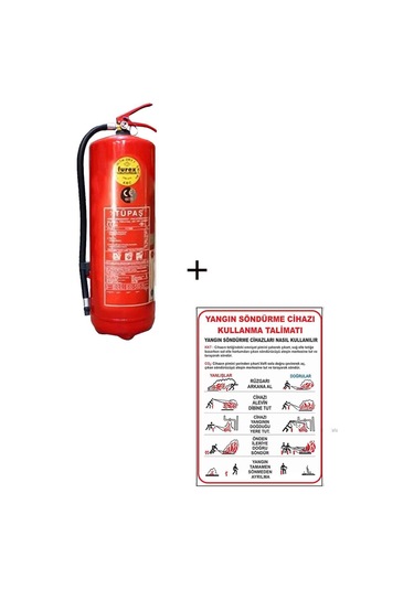 6kg Tüpaş Yangın Tüpü Veyangın Tüpü Kullanım Talimatı 2li Set