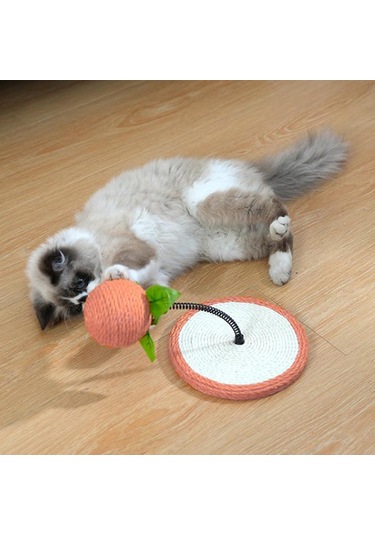 Suntek Kedi Tırmalama Pedi Kitty Tahtası Oyuncak Sisal Topu Pembe