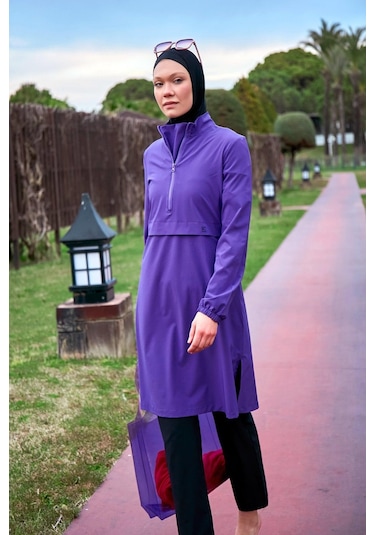 Marina M2409 Tam Kapalı Mayo-mor Mor