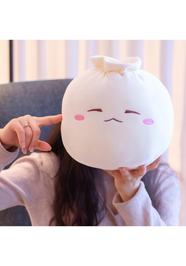 Homyl Bao Bun Dolması Peluş Hamur Yastık Yuvarlak Baozi Çok Stil A