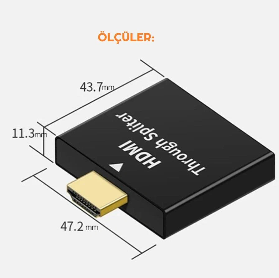 Zhltools Hdmı Splitter 2in1 1080p Hdmı Çoğaltıcı Adaptör