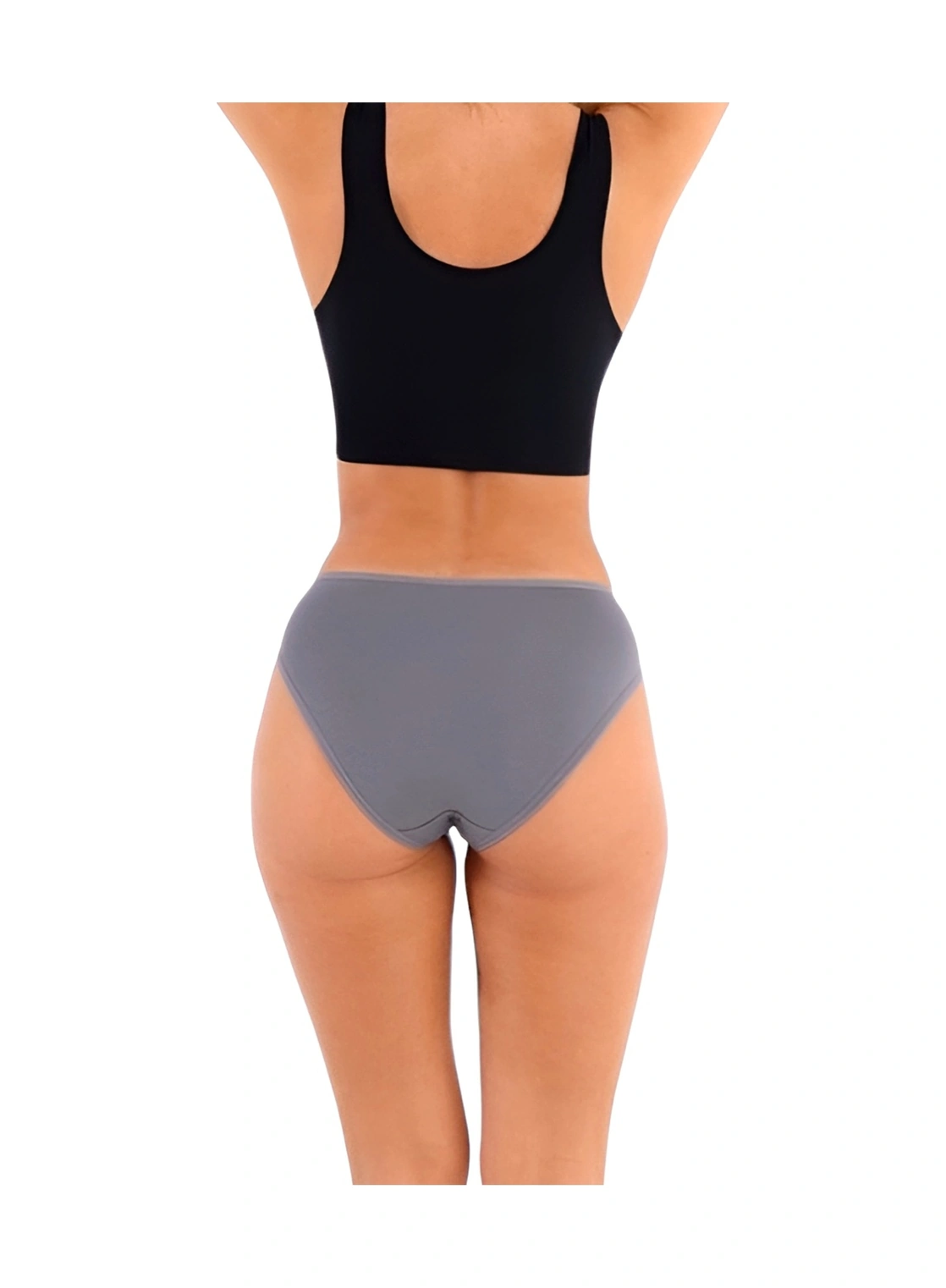 Tezzgelsin Kadın Pamuklu Penye Süprem Kumaş Bikini Külot Kadın Bikini Külot 6 Adet Gri