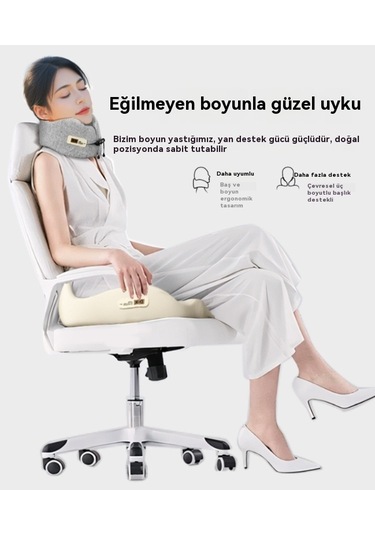 Bellek Köpük U-şekilli Yastık Seyahat Boyun Desteği Uyku Yastığı