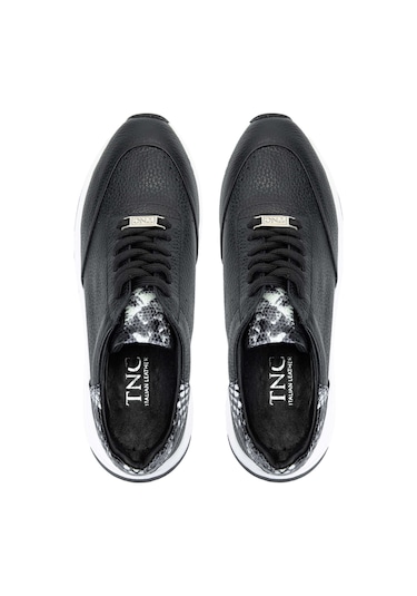 Tamer Tanca Kadın Hakiki Deri Siyah Sneakers & Spor Ayakkabı 231 422 Bn Ayk Y24 Sıyah Fltr Siyah