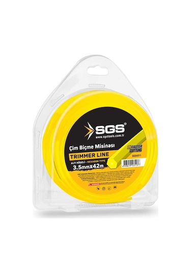 Sgs Çim Biçme Tırpan Misinası - Altıgen - 3.5 Mm. - 42 Mt.
